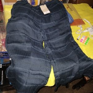 Elegant Navy Women's Wide Leg Pants